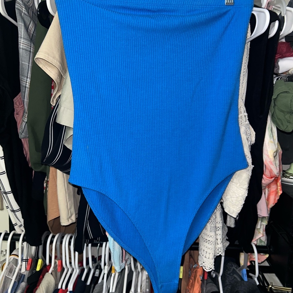 Forever 21 Electric Blue Ribbed Tube Top